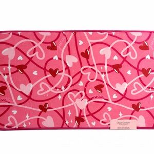 Juicy Couture Pink and Red Heart Towel